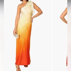 PETAL & PUP One-Shoulder Ombre Dress